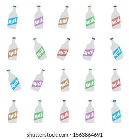 Vector illustration of a set of labels for milk and dairy