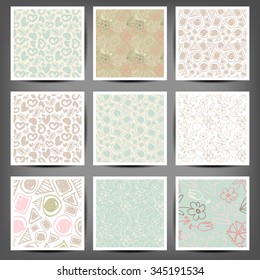 Vector illustration of a set of labels, tags and background frames in bright cheerful colors. 10 eps