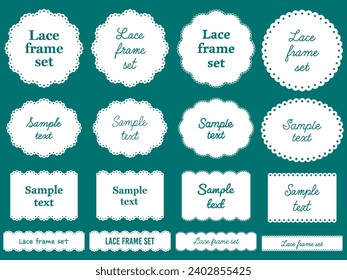 Vector illustration set of lace style frames