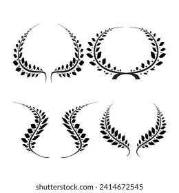 Vektorgrafik-Set-Lorbeervarianten.