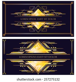Vector illustration of a set of layout templates for invitations, business cards and other designs