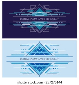 Vector illustration of a set of layout templates for invitations, business cards and other designs