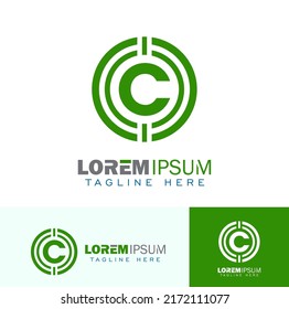 Vector Illustration set of letter C monogram Logo