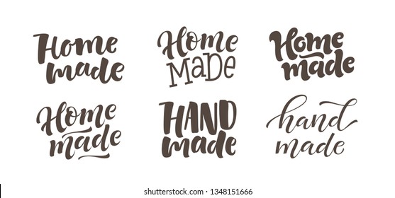 Vector illustration set of lettering quotes. Graphic design for restaurant, cafe, farm, market, menu, recipes. Elements for stickers, cards, prints. Hand drawn typography phrase about food and cooking