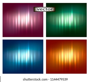 Vector illustration of a set of lighting effects backgrounds in brilliant purple for design