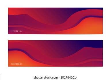 Vector illustration: Set of Liquid colors banners