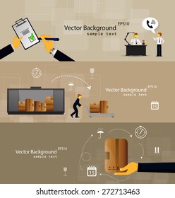 Vector illustration set of logistics safekeeping delivery shipping of flat icons