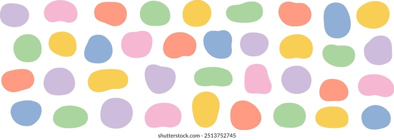 Vector illustration set of loose frames. Oval, curved lines