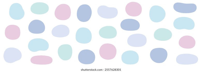 Vector illustration set of loose frames. Frames, ovals, curved lines