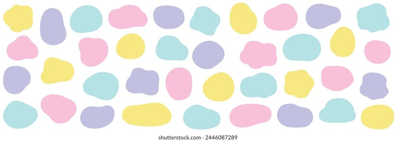 Vector illustration set of loose oval frames. Shape, decoration