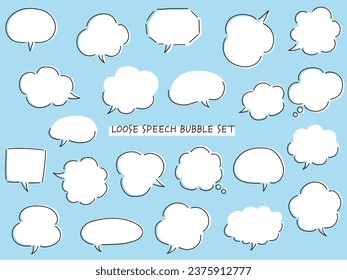Ilustración vectorial de burbujas de voz sueltas. Burbujas de voz, marcos