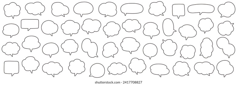 Ilustración vectorial de burbujas de voz sueltas. Burbujas de voz, marcos