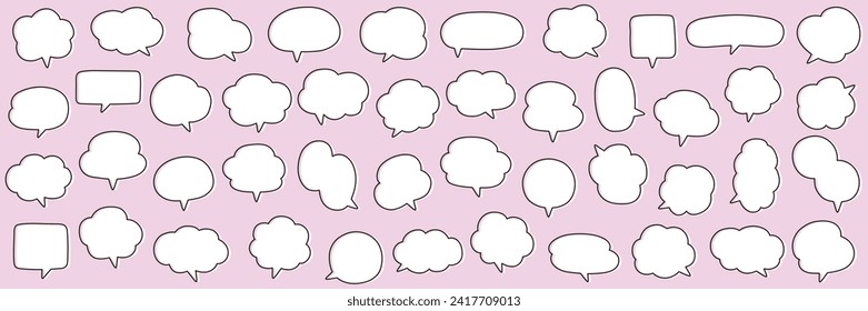 Ilustración vectorial de burbujas de voz sueltas. Burbujas de voz, marcos