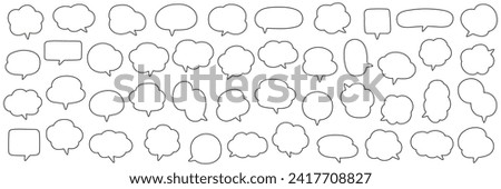 Vector illustration set of loose speech bubbles. Speech bubbles, frames