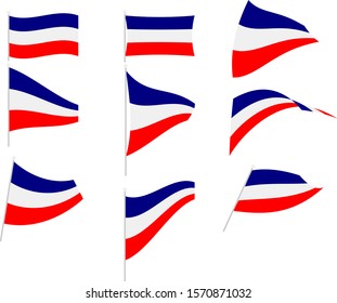 Vector Illustration of Set with Los Altos Flag