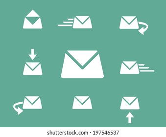 Vector Illustration Set of Mail Delivery Icons