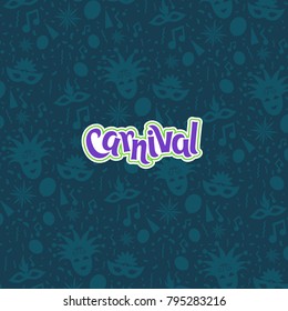 vector illustration. a set of mask elements and costumes for the carnival festive and illustrations. Rooted in Rio dejaeroiro, graphics for the holiday of Mardi Gras