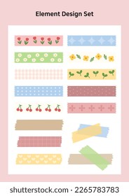 Vector illustration set of masking tape.