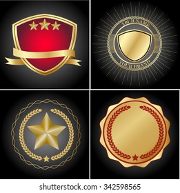 Vector illustration. of set of medal awards