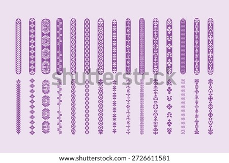 vector illustration of a set of metal nails art design