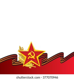Vector illustration set of military objects, related to 23 February background