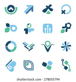 A vector illustration set of modern basic design elements that can be used to create a more complex and interesting composition.