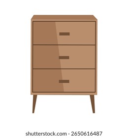Vector illustratie set van moderne lade kasten en dressoirs in verschillende stijlen en kleuren. Ideaal voor interieurontwerp, meubelcatalogi of visuals van de thuisorganisatie.