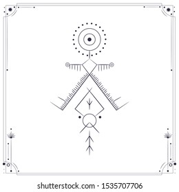 Vector illustration set of moon phases. Different stages of moonlight activity in vintage engraving style. Zodiac Signs