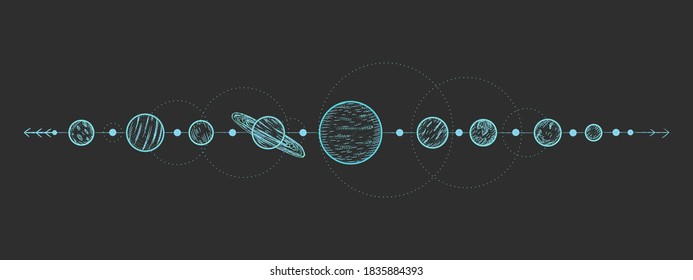 Vector illustration set of moon phases. New style, holographic background, trend shimmer. Different stages of moonlight activity in vintage engraving style.