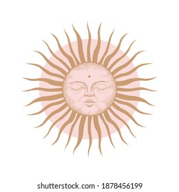 Vector illustration set of moon phases. Different stages of moonlight activity in vintage engraving style. Zodiac Signs