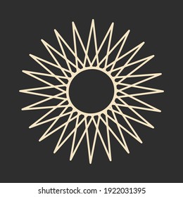 Ilustración vectorial de las fases de la luna. Diferentes etapas de actividad de la luna en estilo de grabado vintage. Señales de Zodiac, cristales brillantes, mano femenina