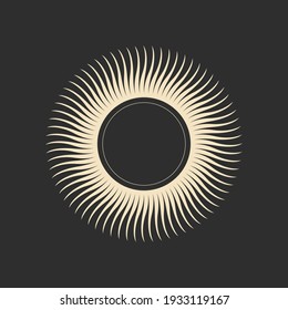 Vector illustration set of moon phases. Different stages of moonlight activity in vintage engraving style. branches of plants and flowers. sacred isoteric geometry