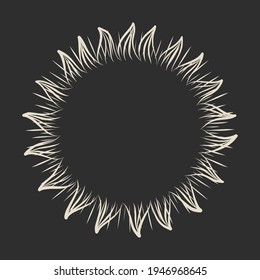 Ilustración vectorial de las fases de la luna. Diferentes etapas de actividad de la luna en estilo de grabado vintage. Señales de Zodiac, cristales brillantes, mano femenina