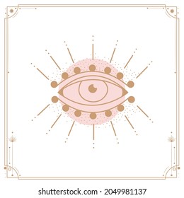 Ilustración vectorial de las fases de la luna. Diferentes etapas de actividad de la luna en estilo de grabado vintage. Señales de Zodiac, cristales brillantes,