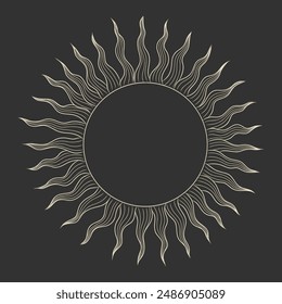 Vector illustration set of moon phases. Different stages of moonlight activity in vintage engraving style. Zodiac Signs	