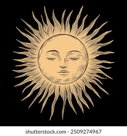 Vector illustration set of moon phases. Different stages of moonlight activity in vintage engraving style. Zodiac Signs	