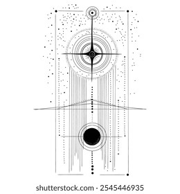 Vector illustration set of moon phases. Different stages of moonlight activity in vintage engraving style. Zodiac Signs