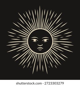 Conjunto de ilustrações vetoriais das fases da lua. Diferentes estágios de atividade luar no estilo de gravura vintage. Sinais do Zodíaco	