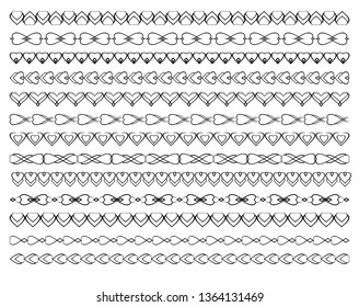 Vector Illustration. Set ornamental borders. 