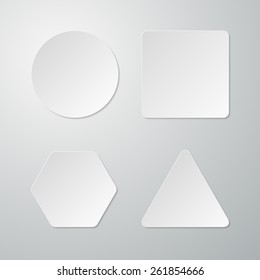 Vector illustration set of paper figures 