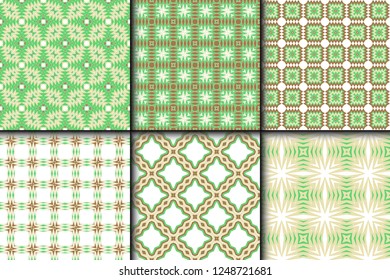 Vector illustration. set of pattern with geometric ornament, decorative border. design for print fabric. paper for scrapbook