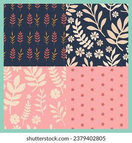 Vector illustration. Set of patterns. Seamless pattern. Printing for a fabric factory.