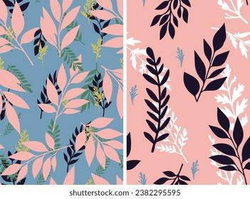 Vector illustration. Set of patterns. Seamless pattern. Printing for a fabric factory.
