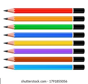 Vector illustration of a set of Pencils 