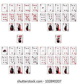 vector illustration of set of playing card