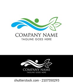 A vector Illustration set of Pool and Spa Logo Sign 