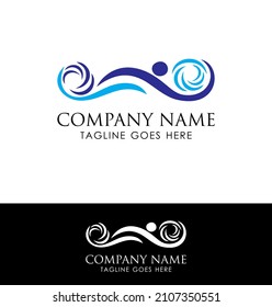A vector illustration set of Pool and Spa Logo Sign 
