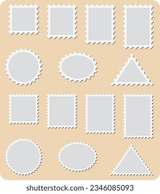 Briefmarkensatz für Vektorgrafik