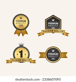 Vector illustration set of quality label sticker. Perfect for label product.