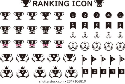 Vector illustration set of ranking icons